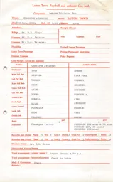 Charlton Athletic A 3.12.1975 Match Paperwork & Correspondence