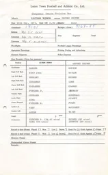 Oxford United H 26.12.1975 Match Paperwork