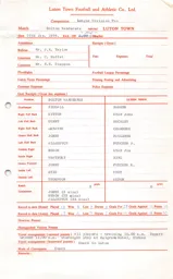 Bolton Wanderers A 27.1.1976 Match Paperwork & Correspondence