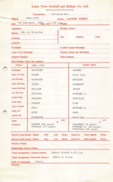 York City A 7.2.1976 Match Paperwork & Correspondence