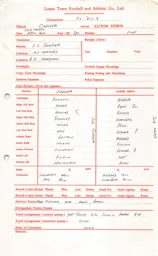 Chelsea A 16.4.1976 Match Paperwork