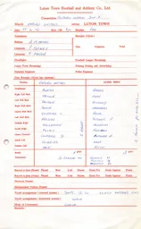 Oxford United A 17.4.1976 Match Paperwork