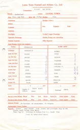 Sunderland A 31.8.1976 Match Paperwork