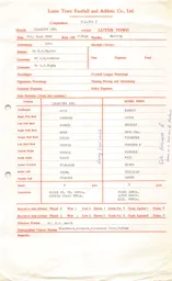 Charlton Athletic A 10.9.1976 Match Paperwork