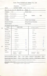 Bristol Rovers H 6.11.1976 Match Paperwork