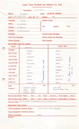 Millwall A 13.11.1976 Match Paperwork