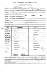 Chelsea H 29.12.1976 Match Paperwork