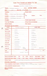 Bristol Rovers A 1.1.1977 Match Paperwork