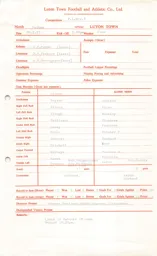 Fulham A 26.2.1977 Match Paperwork