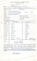 Notts County H 1.10.1977 Match Paperwork