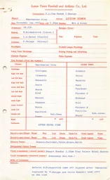 Manchester City A 1.11.1977 Match Paperwork & Correspondence