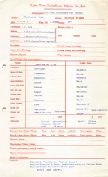 Manchester City N 9.11.1977 Match Paperwork & Correspondence