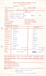 Sunderland A 26.11.1977 Match Paperwork