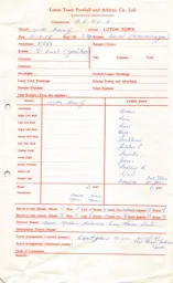Notts County A 25.2.1978 Match Paperwork