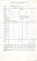 Sunderland H 8.4.1978 Match Paperwork