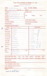 Bristol Rovers A 9.9.1978 Match Paperwork