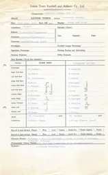 Cambridge United H 23.9.1978 Match Paperwork
