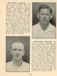 Sid Owen and Les Hall Luton News Handbook 1954-55