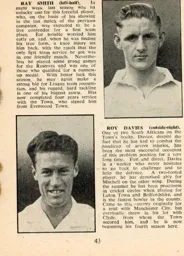 Ray Smith and Roy Davies Luton News Handbook 1954-55