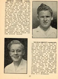 Arthur Taylor and Neville Brown Luton News Handbook 1954-55