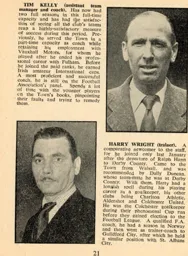 Tim Kelly and Harry Wright Luton News Handbook 1954-55