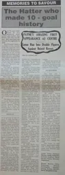10 Goal Payne Article Hatters News Issue 1 1994