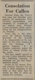 Consolation For Cullen 1955/56