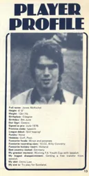 Jim McNichol Profile Programme Article 1977