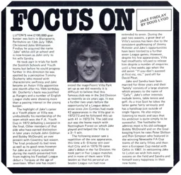 Jake Findlay Focus On Programme Article 1979