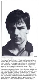 Wayne Turner Know Your Yourth Player Programme Article 1979