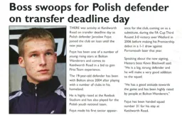 Jaroslaw Fojut Signs 2007