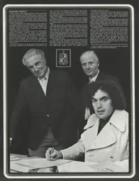Graham French Re-signs Programme Article 1972