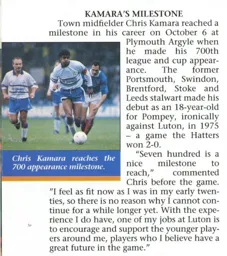 Chris Kamara Career Milestone 1992