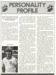 John Ryan Personality Profile 1982