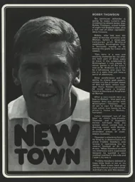 Bobby Thomson New Town Programme Article 1972