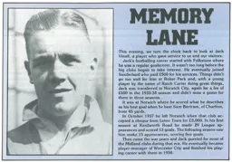 Jack Vinnall Memory Lane 1983