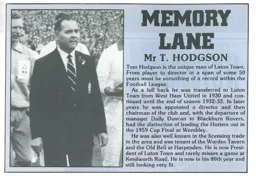 Tommy Hodgson Memory Lane 1983