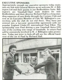 Paul Elliott Receives His New Astra 1984