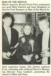 Harford and Future Hatter Waddock Receive Award 1985