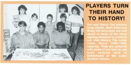 Dibble Mark Stein and Hill Sign The Luton Town Story 1985