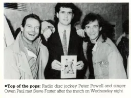 Steve Foster with Peter Powell and Owen Paul 1987