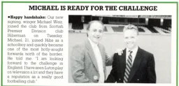Mikey Weir Signs 1987