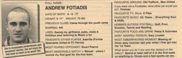 Andrew Fotiadis Article Supporters Club Fanzine Issue 39 1998