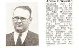 Archie Wickson Luton News Handbook 1937-38