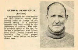 Arthur Pembleton Luton News Handbook 1946-47