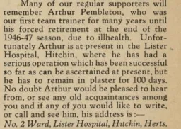 Arthur Pembleton Notice October 1948