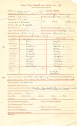 Blackburn Rovers A 15.4.1960 Match Paperwork