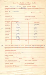 Blackburn Rovers A 16.4.1955 Match Paperwork