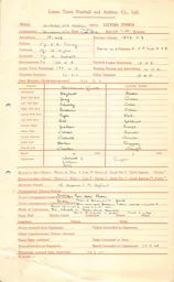 Blackburn Rovers A 20.9.1948 Match Paperwork