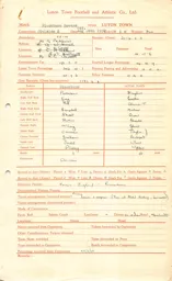 Blackburn Rovers A 26.8.1950 Match Paperwork